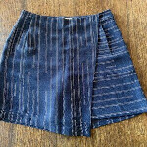 Anthropologie Elevenses Peoria Striped Asymmetrical Skort
